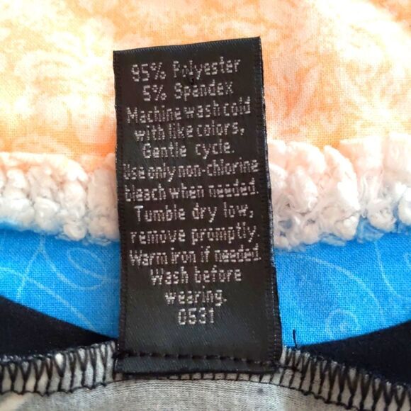 LILDY Tunic Dress Floral V-Neck  Navy Blue Size S-M - Picture 6 of 9